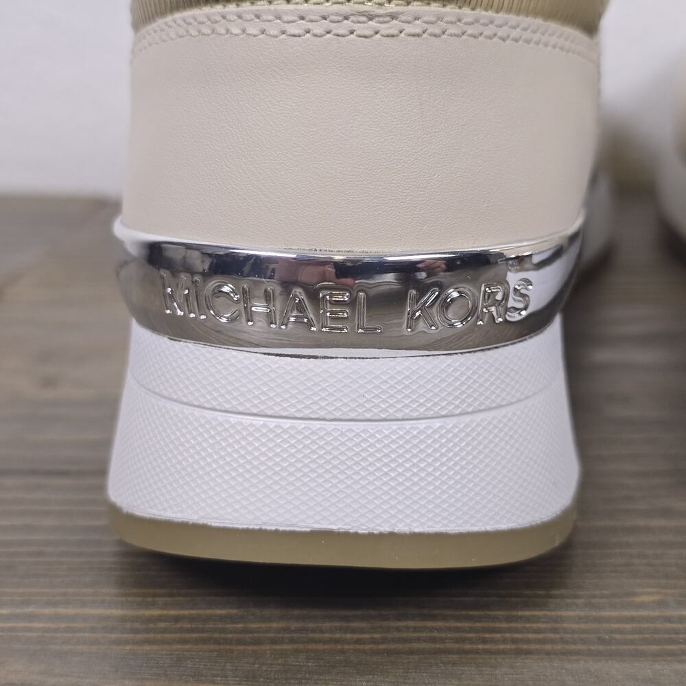 Michael Kors- Allie Trainers - Size 9.5 gold glitter mesh and metallic panel - Picture 8 of 11